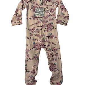 Kate Quinn Unisex Cherry Blossoms Footie 6-9 Months Multicolor